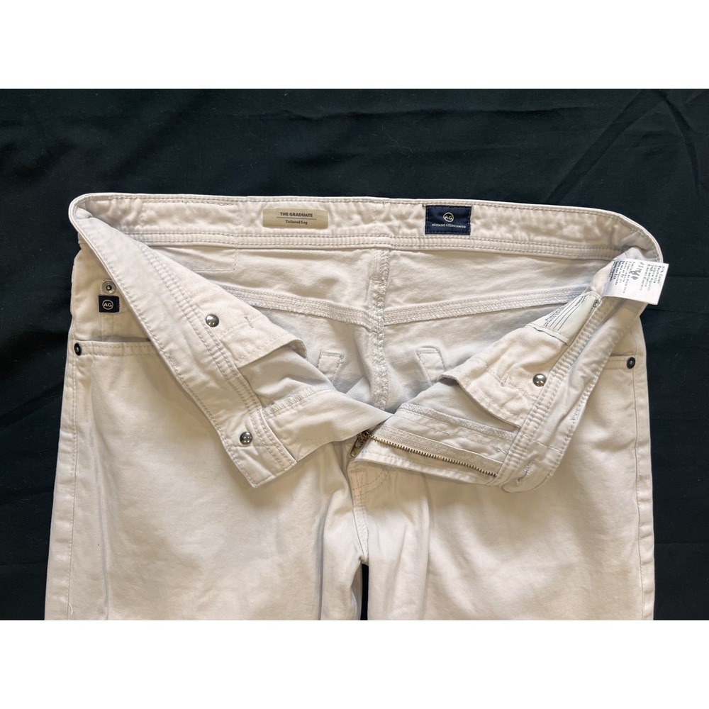 Adriano Goldschmied The Graduate Tailored Leg Khaki Cotton Chino 34x34(28) - Picture 3 of 11